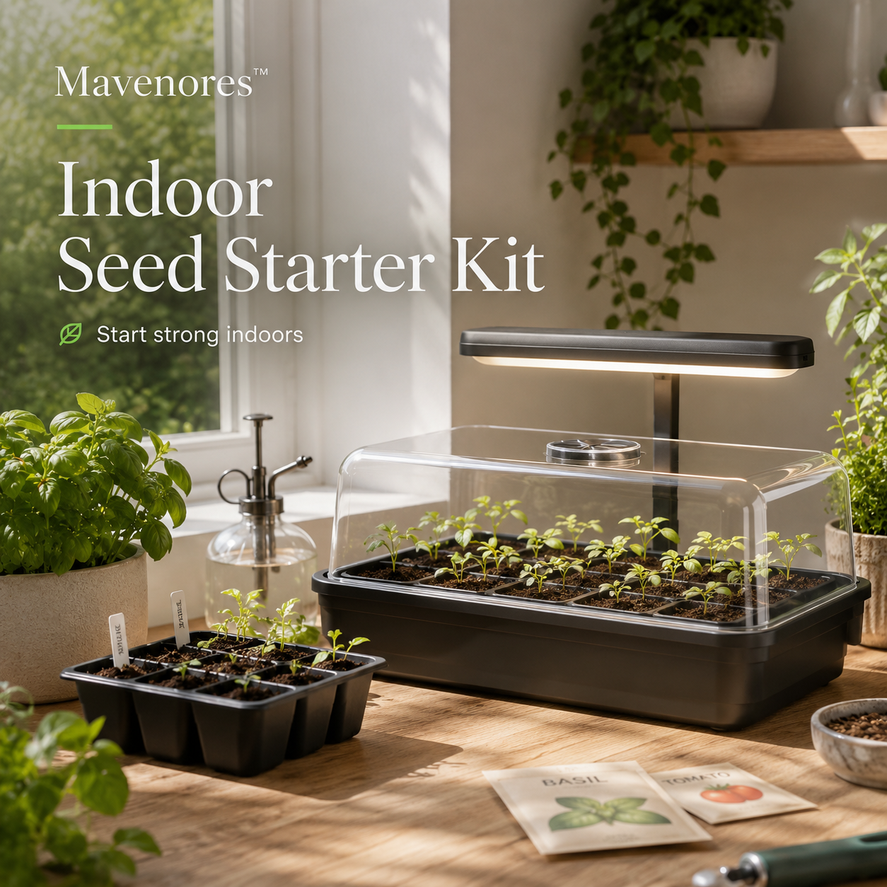 Mavenores™ SproutHalo Indoor Seed Starter Kit